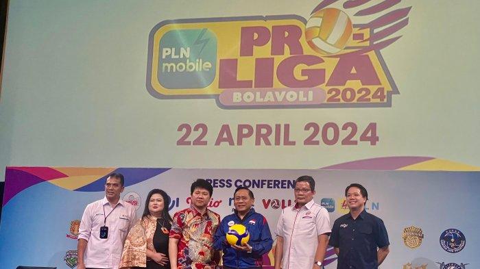 Konferensi pers Proliga musim 2024 di SCTV Tower, Senayan, Jakarta, Senin (22/4/2024)
