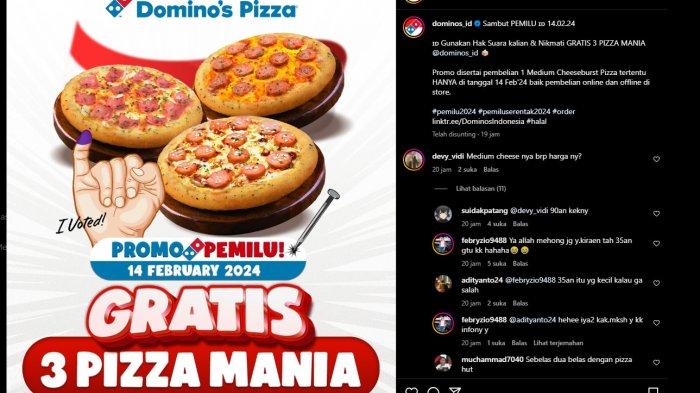 Promo Pemilu 2024 Domino's Pizza