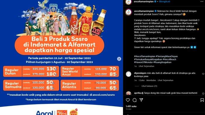 Promo wisata ke Dufan, Atlantis, Seaworld dan Samudra Ancol lewat pembelian produk Sosro