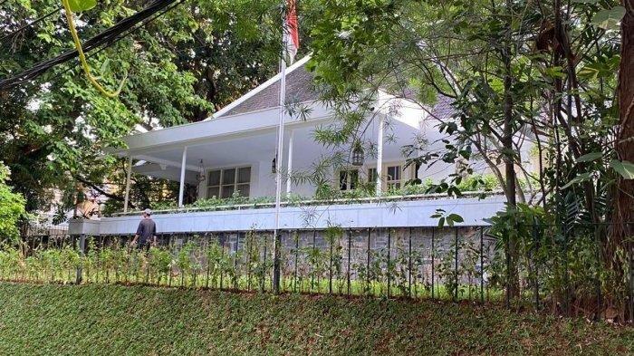 Rumah Guruh Soekarnoputra di Jalan Sriwijaya, RT 004 RW 001, Kelurahan Selong, Kebayoran Baru, Jakarta Selatan, Selasa (18/7/2023).