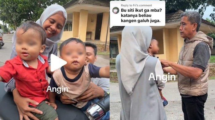Saat anak Siti Mauliah dan Dian bertemu setelah menginap di rumah orangtua masing-masing.
