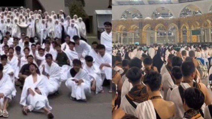 Satu angkatan Ma'had Darul Arqam Muhammadiyah Garut menunaikan ibadah Umrah.