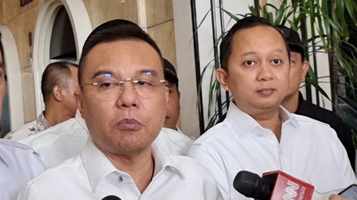 Ketua Harian Partai Gerindra yang juga tangan kanan Prabowo Subianto, Sufmi Dasco Ahmad saat menghadiri acara halalbihalal Gerindra DKI Jakarta di kawasan Cempaka Putih, Jakarta Pusat, Kamis (9/5/2024).
