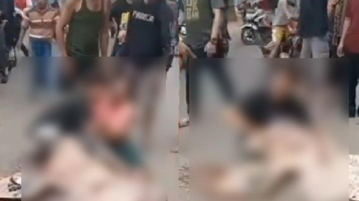 Seorang pria menangis sembari menjerit di pinggir jalan di daerah Jalan Raya Desa Pangkalan, Tangerang, pada Minggu (24/9/2023) siang hari. Tangisan pria itu menjadi perhatian pengendara motor, mobil, hingga warga di sekitar jalan tersebut.
