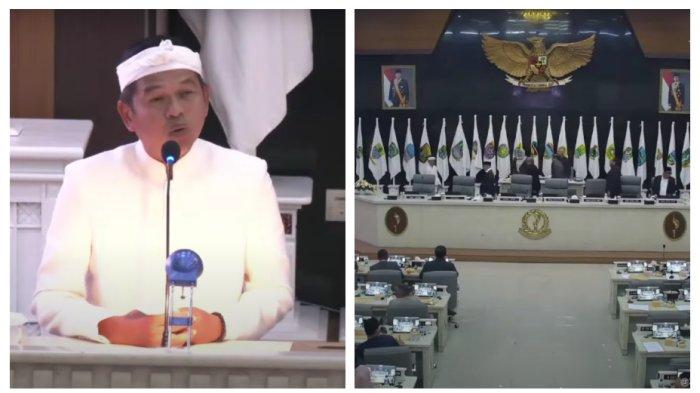 SINDIRAN KDM - Gubernur Jawa Barat, Dedi Mulyadi memberikan sindiran menohok ke sejumlah anggota DPRD Fraksi PDIP di akhir pidato saat rapat paripurna di DPRD Jabar pada Kamis (22/5/2025). (Tangkapan layar Kompas TV).