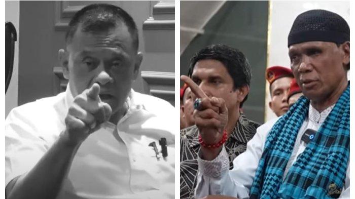 HERCULES VS GATOT - Ketum GRIB Jaya, Hercules mengaku tak gentar dengan gertakan Mantan Panglima TNI, Gatot Nurmantyo. Ia bahkan mengklaim dirinya seorang preman sejati. (Tangkapan layar YouTube Refly Harun dan tangkapan Layar YouTube GRIB TV).
