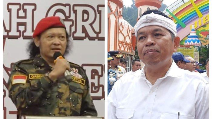 GRIB JAYA BENTUK SATGAS - DPD GRIB JAYA JABAR bakal membentuk satgas anti premanisme di birokrasi jika Dedi Mulyadi membentuk satgas anti premanisme di masyarakat. (Tangkapan layar Youtube GRIB TV dan Kompas.com/Afdhalul Ikhsan).