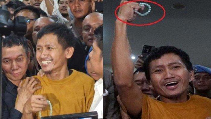 Ternyata tasbih yang dibawa Pegi Setiawan saat keluar dari tahanan Polda Jabar pemberian dari napi lain. Selain tasbih, ada beberapa hadiah yang diterima Pegi dari napi lain sebagai kenang-kenangan.