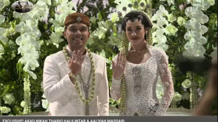 Thariq Halilintar dan Aaliyah Massaid resmi menikah pada Jumat (26/7/2024).
