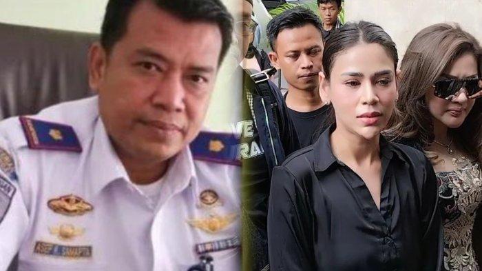 Vany Kosasih (kanan), istri pejabat Kemenhub bernama Asep Kosasih yang diduga melakukan penistaan agama, saat diwawancarai di Polda Metro Jaya, Jakarta Selatan, Jumat (17/5/2024).