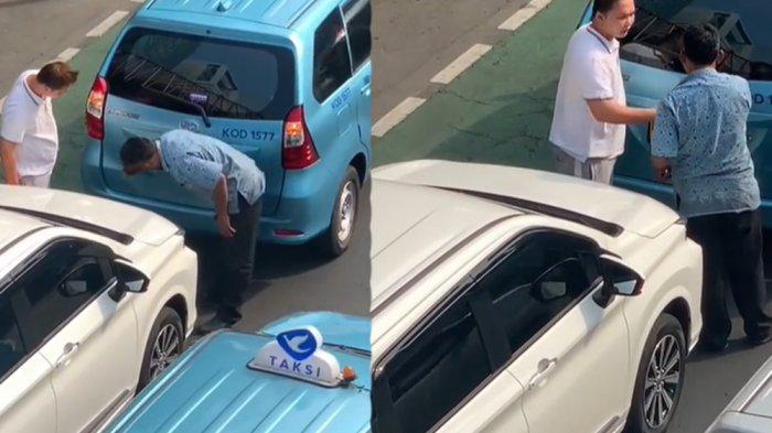 Viral di media sosial video yang memperlihatkan dua orang pria yang mobilnya terlibat senggolan di jalan.