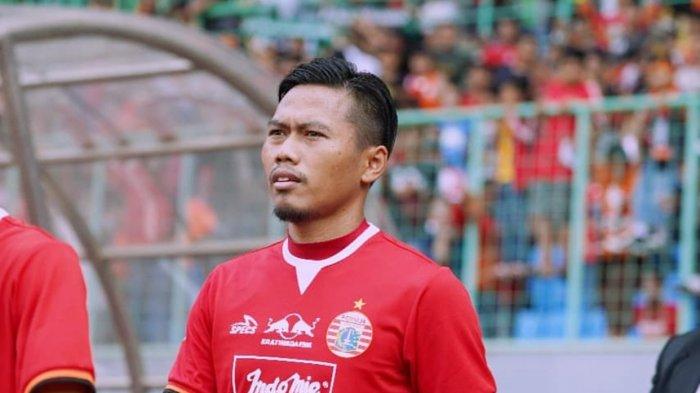 Aksi Tony Sucipto saat memperkuat Persija Jakarta di kompetisi kasta tertinggi Liga 1 2019.