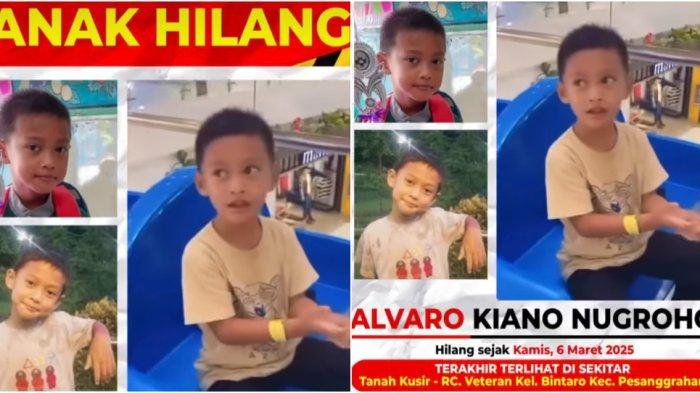 Bocah laki-laki bernama Alvaro Kiano Nugroho hilang dan belum ditemukan hingga hari ini, Jumat (18/4/2025).
