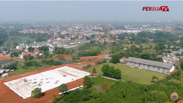 Progres pembangunan Persija Camp di Sawangan, Depok, Jawa Barat yang bakal sesuai standar FIFA.