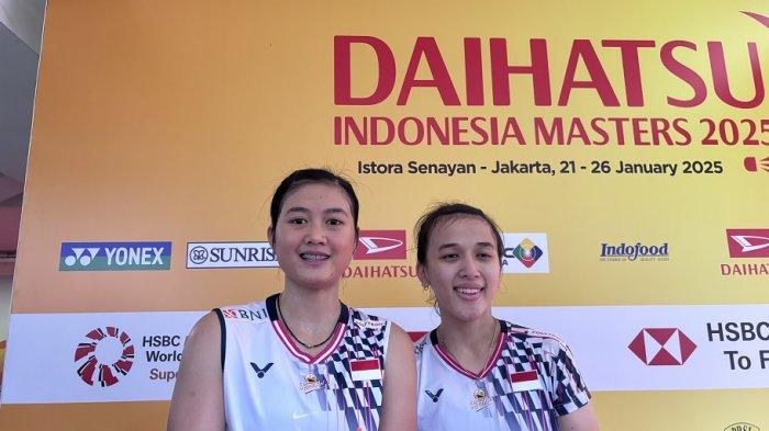 Ganda putri Indonesia, Febriana Dwipuji Kusuma/Amallia Cahaya Pratiwi, di Istora Senayan, Jumat (24/1/2025)