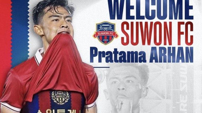 Klub Korea Selatan, Suwon FC resmi mengenalkan pemain baru mereka, Pratama Arhan.