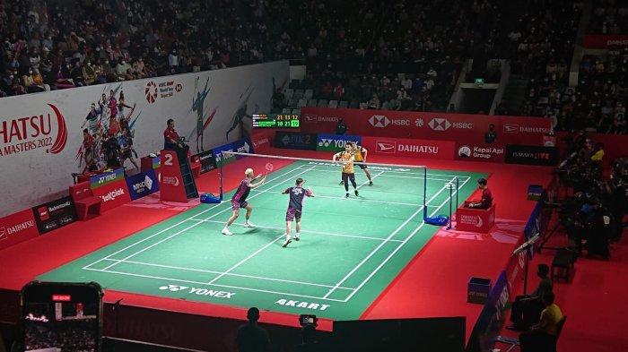 Suasana pertandingan Daihatsu Indonesia Masters di Istora Senayan, Jakarta.