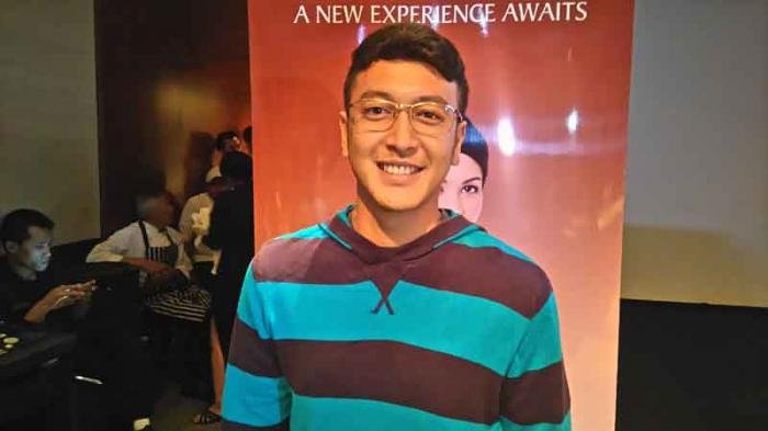 Aktor Dimas Anggara, ketika ditemui usai press screnning film London Love Story di Plaza Senayan, Jakarta Pusat, Senin (1/2/2016).