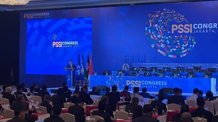 Suasana Kongres Biasa PSSI di Hotel Shangri-La, Jakarta Pusat, Senin (10/6/2024).