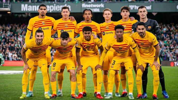 Foto tim Barcelona di Liga Spanyol.