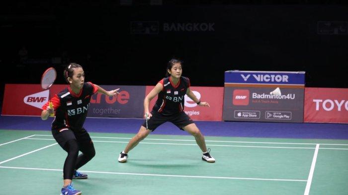 Ganda putri Indonesia Febriana Dwipuji Kusuma/Amalia Cahya Pratiwi kalah melawan wakil China, Chen Qing Chen/Jia Yi Fan pada perempat  final Uber Cup 2022.