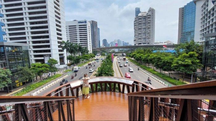 JPO Karet Sudirman atau JPO Pinisi berbentuk Kapal Pinisi kini sudah bisa digunakan. 