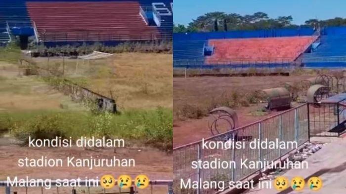 Sebuah video memperlihatkan kondisi terkini Stadion Kanjuruhan, Malang, Jawa Timur, viral di media sosial.