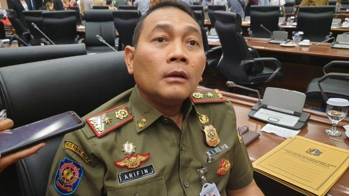 Kepala Satpol PP DKI Jakarta Arifin saat ditemui di Gedung DPRD DKI, Kebon Sirih, Jakarta Pusat, Selasa (26/11/2019).