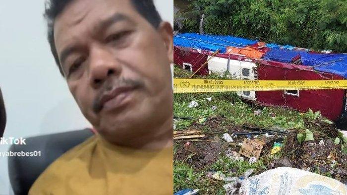 Terkuak kondisi terkini Romyani sopir bus peziarah yang kecelakaan di Objek Wisata Guci, Kabupaten Tegal, Jawa Tengah pada Minggu (7/5/2023). Ia menangis beri pesan menyentuh untuk keluarga.