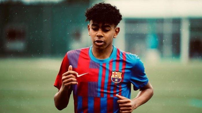 Lamine Yamal, pemain muda berbakat Barcelona dan Timnas Spanyol.