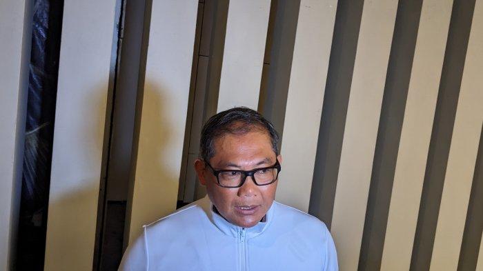 Manajer Timnas Indonesia, Sumardji, saat ditemui di Hotel Mandarin, Jakarta Pusat, Sabtu (5/10/2024)