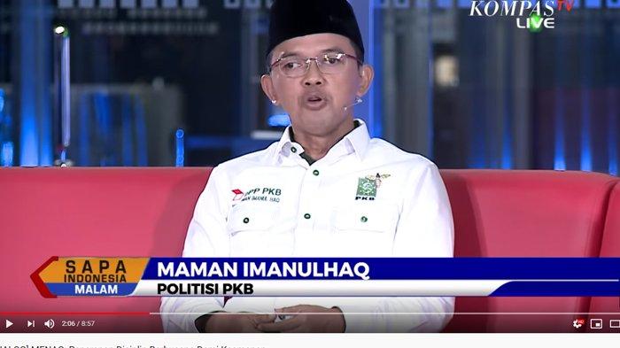 Politikus PKB Maman Imanulhaq saat diwawancarai KompasTv