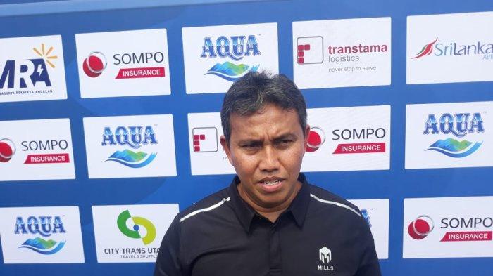 Pelatih Timnas Indonesia U-16, Bima Sakti saat ditemui di ASIOP Training Ground, Royal Park Sentul, Sabtu (18/12/2021).