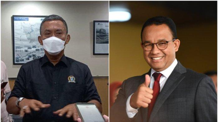 Ketua DPRD DKI Jakarta Prasetyo Edi Marsudi dan Gubernur DKI Jakarta Anies Baswedan