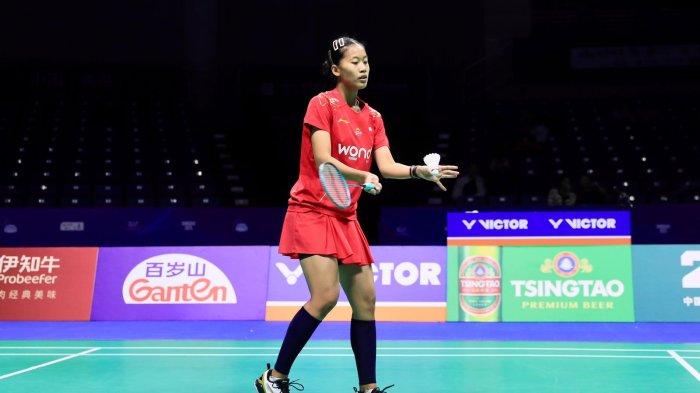ATLET PUTRI KW - Pebulutangkis tunggal putri Indonesia, Putri Kusuma Wardani, memenangkan pertandingan ketiga melawan Sung Shuo Yun (Taipei), pada perempatfinal Badminton Asia Mixed Team Championships (BAMTC) 2025, Jumat (14/2/2025). Pada babak semifinal Indonesia akan bersua Thailand