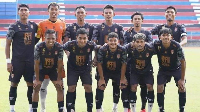 Skuad Malut United FC saat akan melakoni uji tanding jelang bergulirnya Liga 2 2023/2024