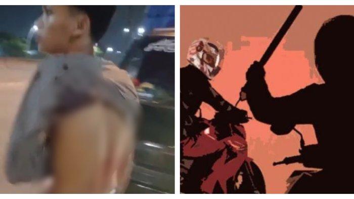 Tangkapan layar video viral sopir dan penumpang mobil pikap ditodong begal di jalan tol wilayah Tanjung Priok, Jakarta Utara, Sabtu (15/7/2023) dini hari.
