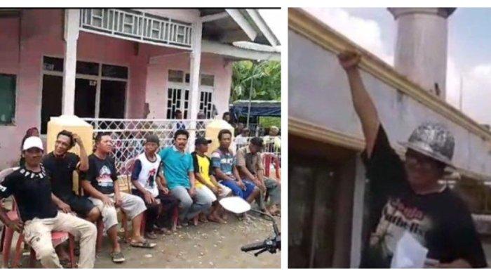 Kolase Foto suasana rumah duka Nenek Dayeh di Subang dan caleg gagal.