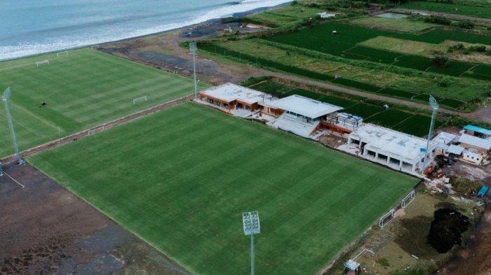 Fasilitas latihan baru milik Bali United di kompleks Pantai Purnama, Gianyar, Bali.