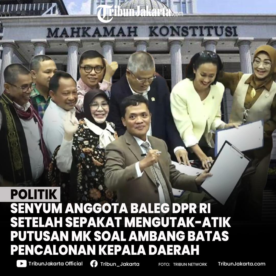 Anggota Baleg DPR RI tertawa setelah mengutak-atik putusan MK soal ambang batas pencalonan di Pilkada.
