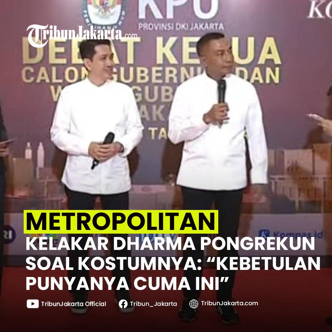 Cagub Jakarta nomor urut 2, Dharma Pongrekun berkelakar saat ditanya mengenai kostum yang dikenakannya dalam debat kedua Pilkada Jakarta. 

