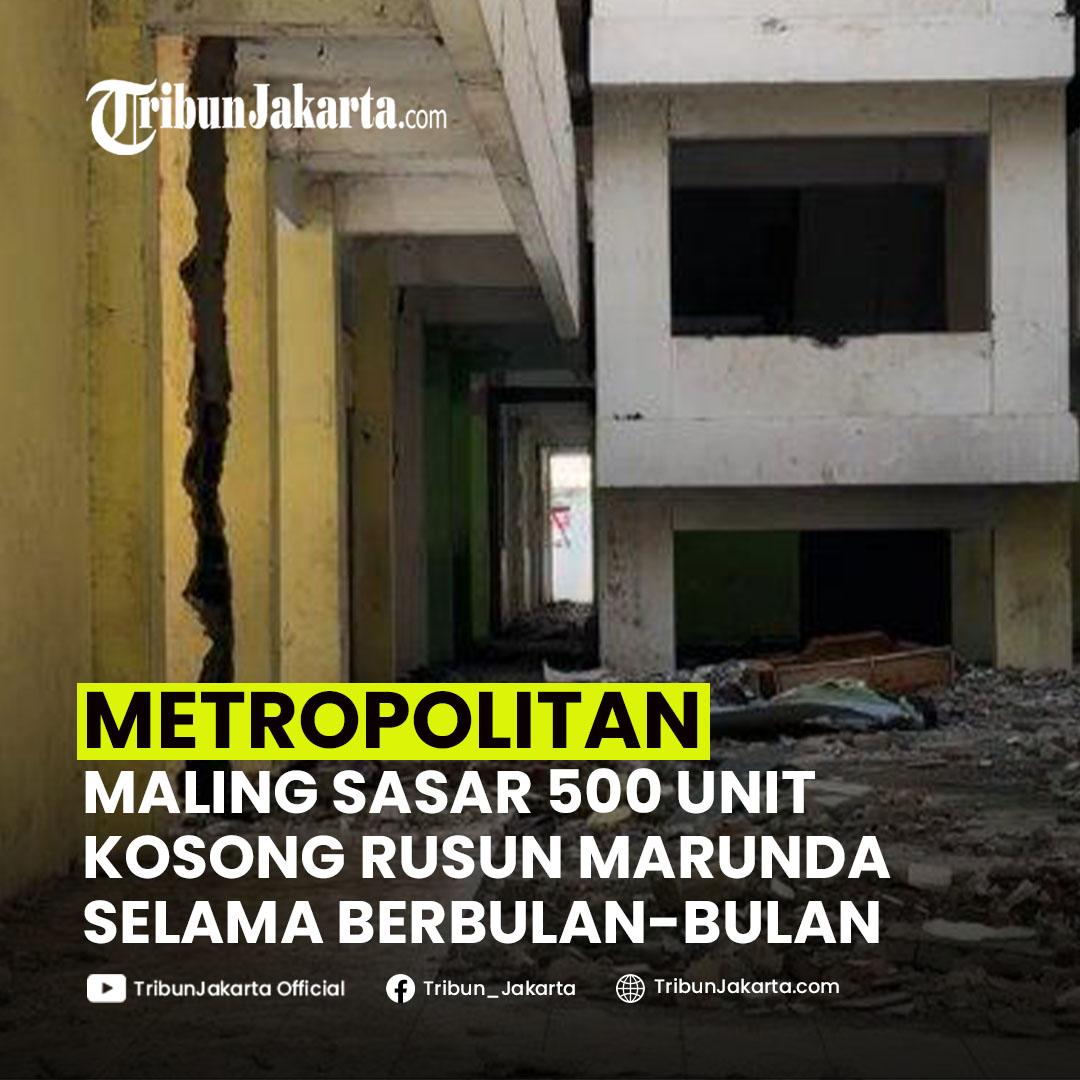 Sedikitnya 500 unit tak berpenghuni di Blok C Rusunawa Marunda, Cilincing, Jakarta Utara, menjadi sasaran maling. Mereka beroperasi terang-terangan selama berbulan-bulan.