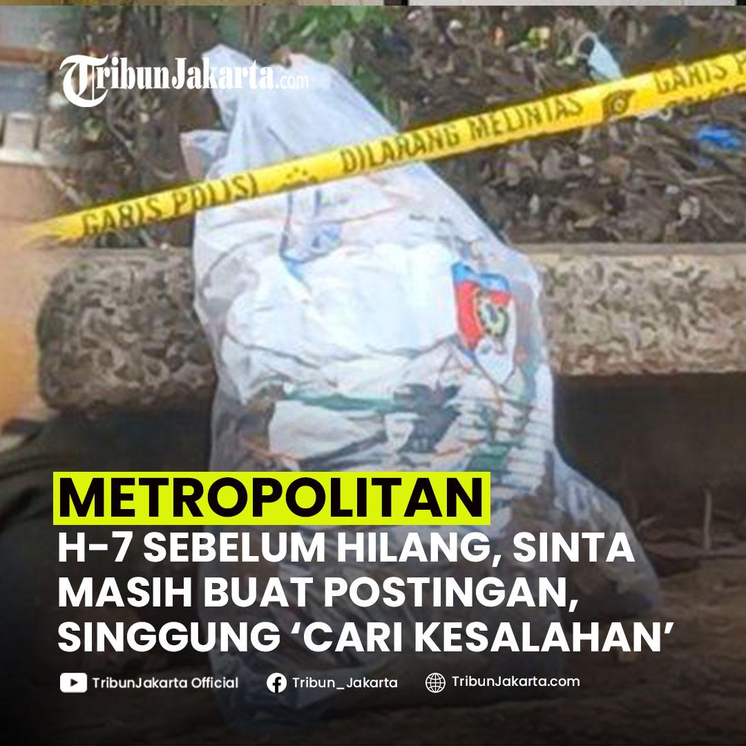 Sinta Handiyana (40), wanita yang ditemukan tewas tanpa kepala di Pelabuhan Muara Baru pada Selasa (29/10/2024) lalu sempat mengunggah postingan di akun TikToknya. Postingan tersebut diketahui diunggah pada 20 Oktober 2024 lalu. 

 