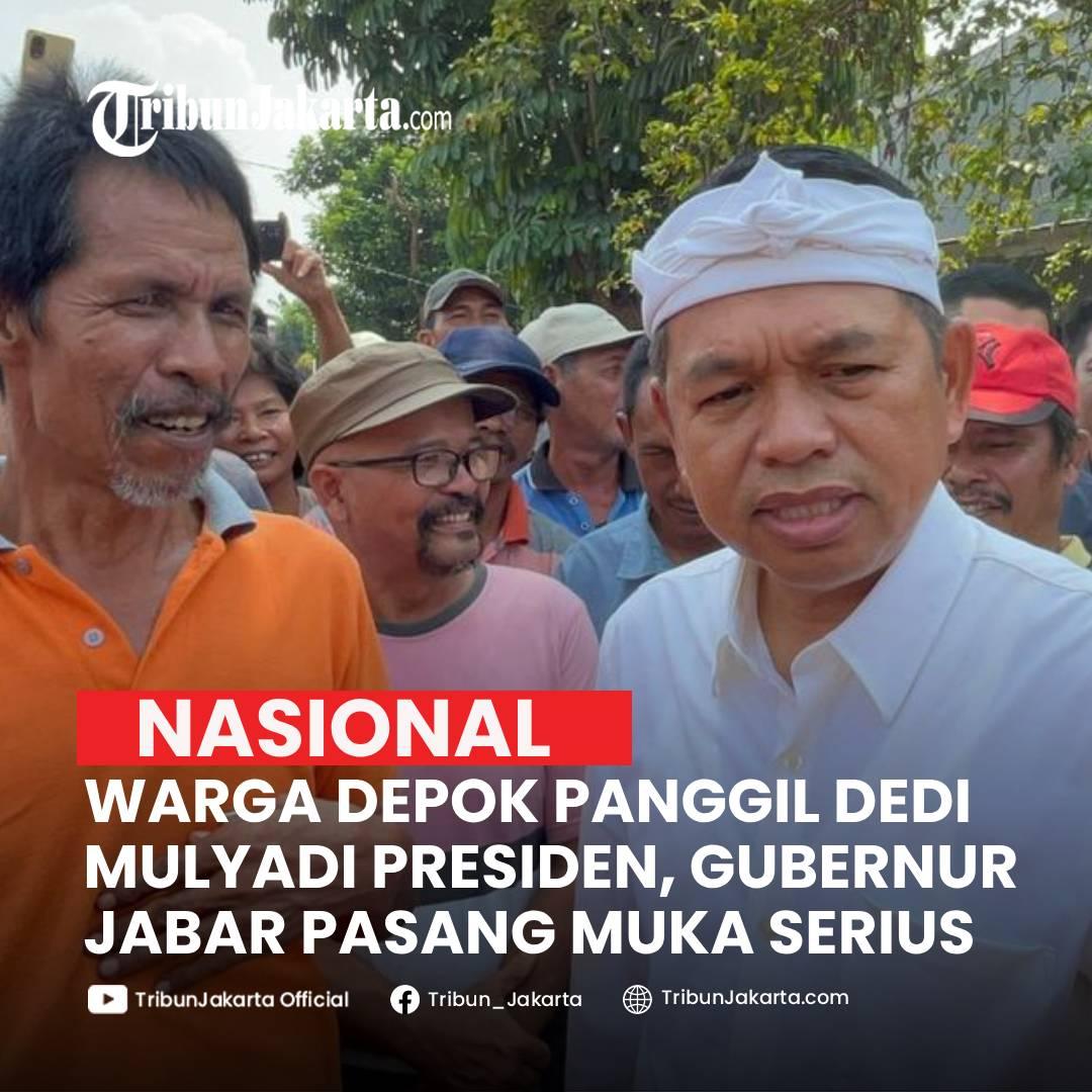 KLIK SELENGKAPNYA: Gubernur Jabar Dedi Mulyadi Pasang Wajah Serius Mendengar Celetukan warga Kampung Baru, Harjamukti, Depok, Kamis (8/5/2025). KDM disebut Presiden.

