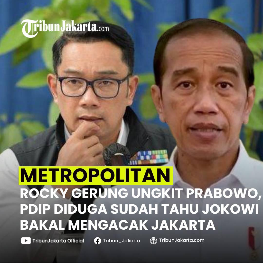 KLIK SELENGKAPNYA: Pramono Anung unggul atas Ridwan Kamil di Pilkada Jakarta. Rocky Gerung Ungkit Prabowo serta Nilai PDIP Sudah Duga Jokowi Bakal Mengacak Jakarta.

