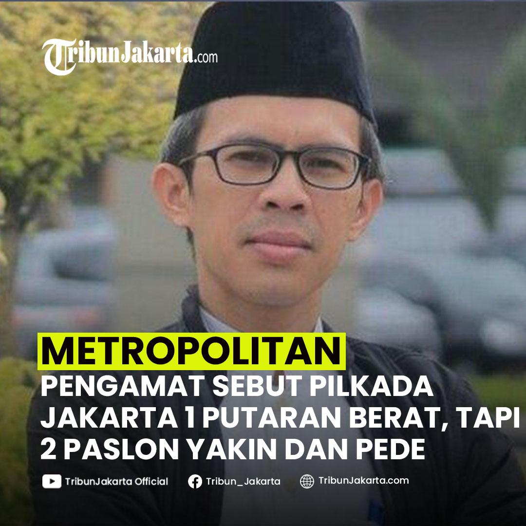 KLIK SELENGKAPNYA: Pasangan Pramono Anung-Rano Karno dan Ridwan Kamil-Suswono menargetkan menang satu putaran di Pilkada Jakarta. Namun, pengamat politik Ujang Komarudin menilai hal ini bakalan berat. 

