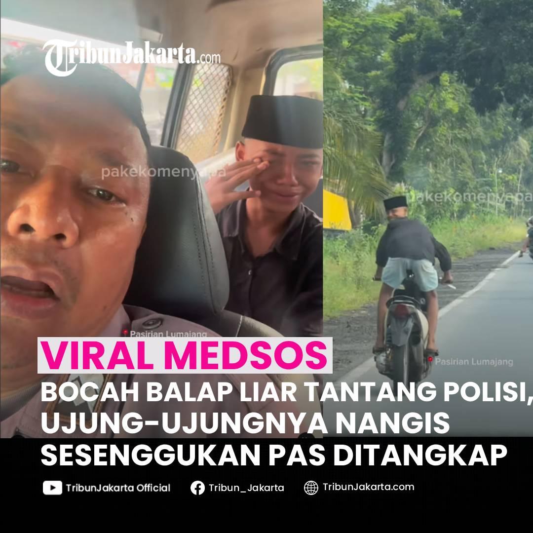 KLIK SELENGKAPNYA: Aksi Bocah Bergaya Saat Naik Motor Viral di Media Sosial. Bocah itu Mengolok-olok Polisi saat Razia Balap Liar. Endingnya Nangis Sesengukan.