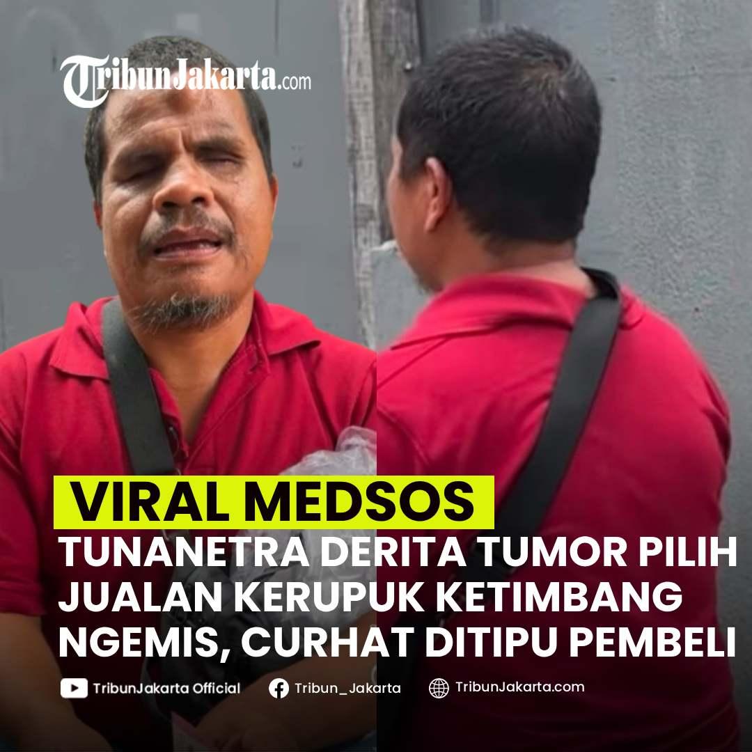 KLIK SELENGKAPNYA: Kisah Donatus, Pria Tunanetra yang Sehari-hari Berjualan Kerupuk Tenggiri Viral. Ia Terkena Tumor. Donatus Tetap Bersyukur Meski Ditipu Pembeli.
