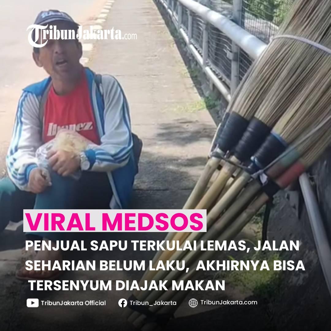 KLIK SELENGKAPNYA: Momen Penjual Sapu Lidi bernama Uju (63) Terkulai Lemas di Trotoar Kota Cimahi Akhirnya Tersenyum. Ia Diajak Makan dan Dagangannya Diborong.

