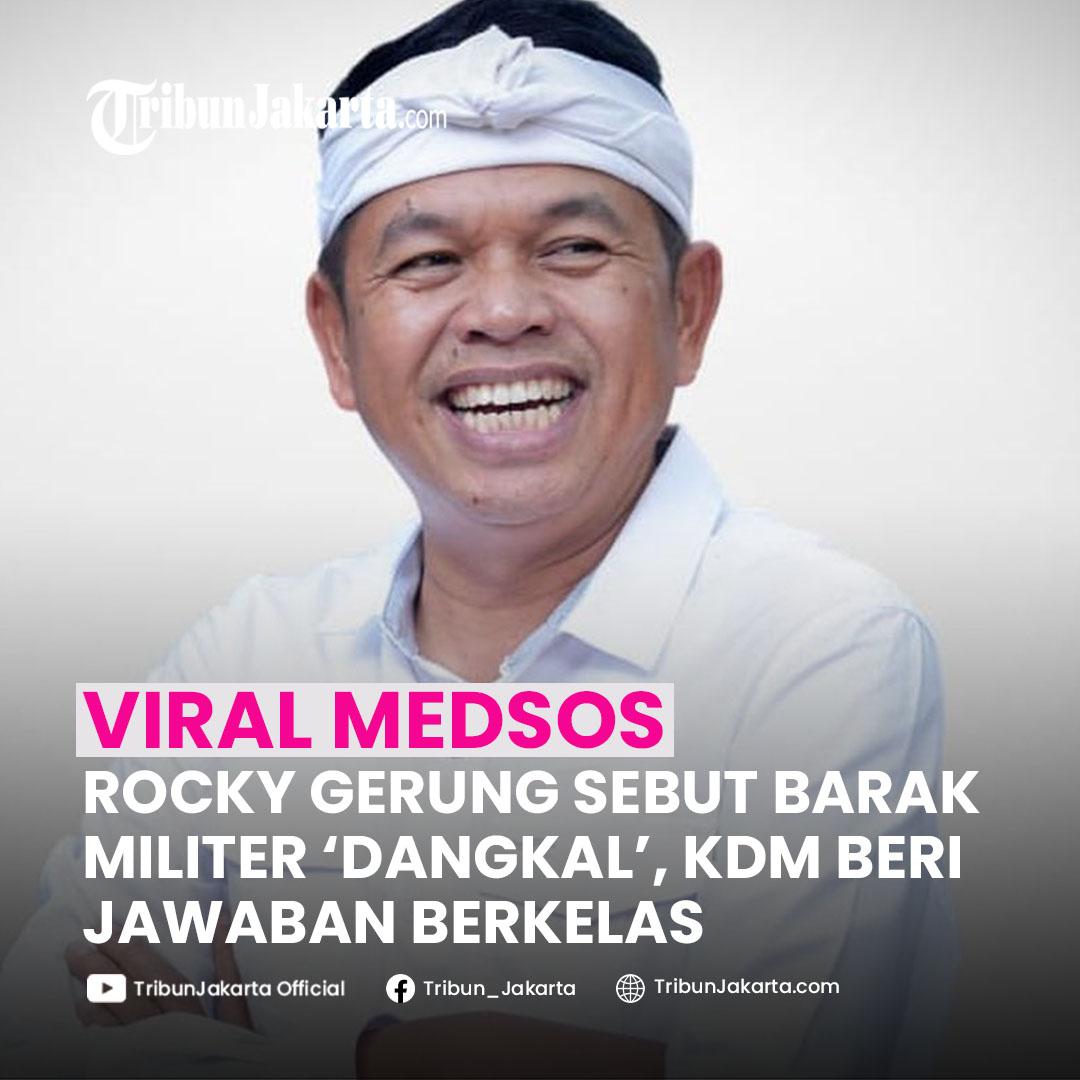 Gubernur Jawa Barat Dedi Mulyadi beri jawaban berkelas ke pengamat politik, Rocky Gerung, usai barak militer ala Sang Gubernur dikritik 'dangkal'. 

